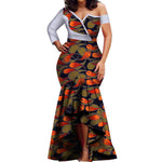 Spring Dashiki Lace Patchwork African Dress for Women W250190