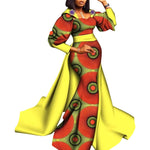 African Luxury Long Sleeve Dashiki Dress for Women W250228