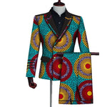 Men’s Bazin Riche Ankara Print 2-Piece Blazer & Pants Set M250111